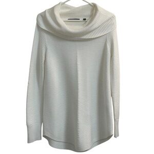 Cyrus White Ribbed Cowl Neck Sweater Size Women’s Small